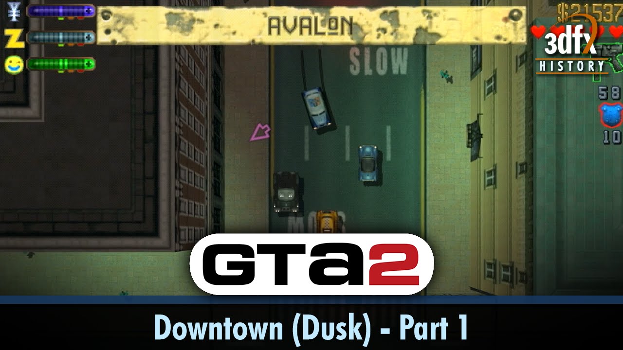 3dfx Voodoo 5 6000 AGP - Grand Theft Auto 2 - Downtown (Dusk) - Part 1 [Gameplay]