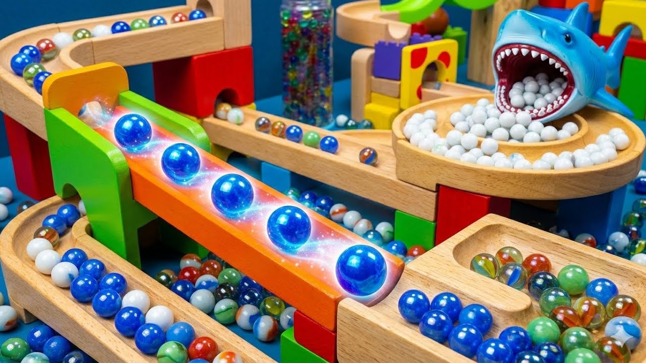 The Best Oddly Satisfying Video🏆Wooden Sound ASMR🪵Marble Run