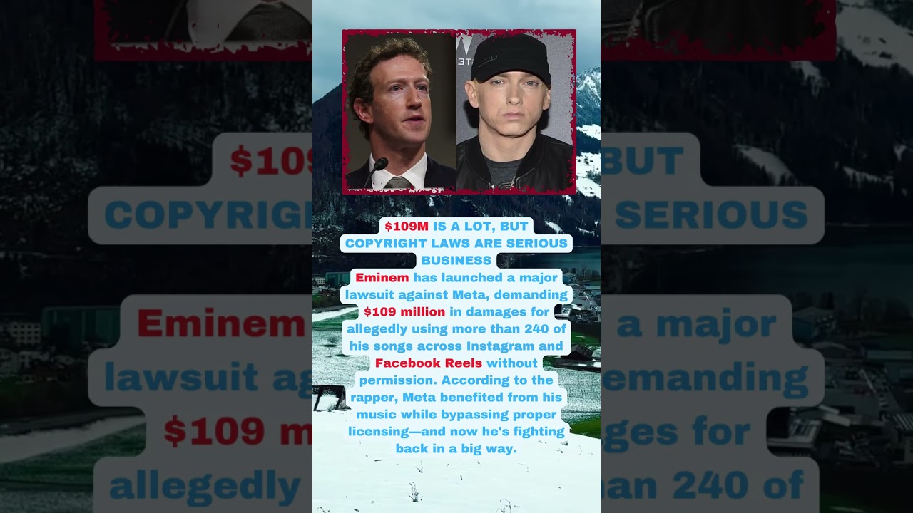 Eminem Hits Meta With a $109 Million Lawsuit Over Alleged Unauthorized Use of His Music 😲💰