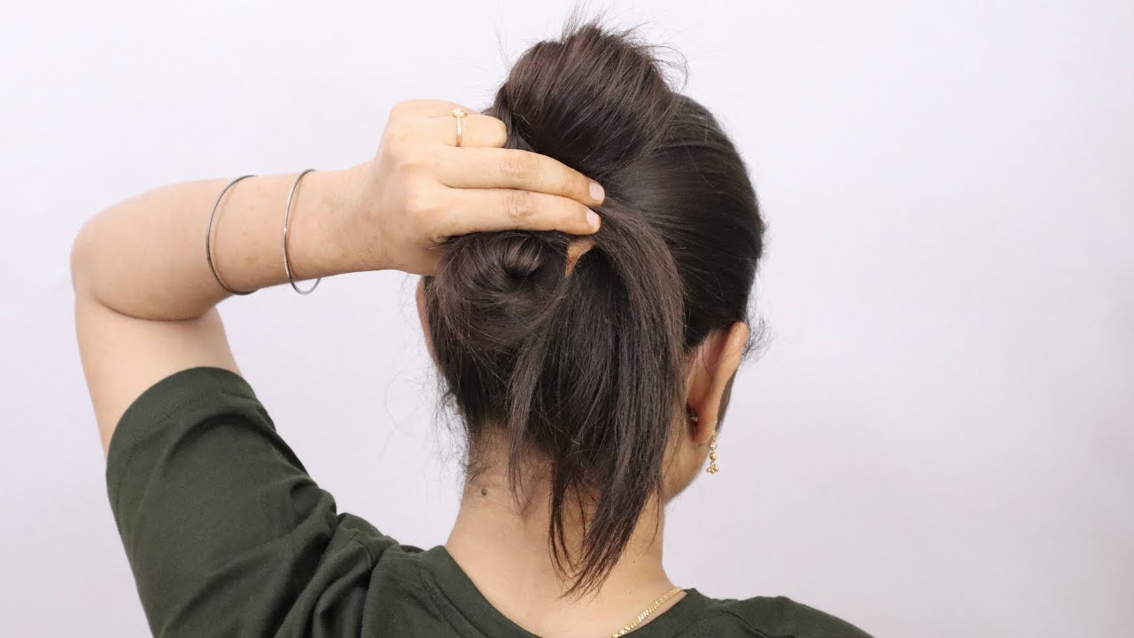 Bow Style Bun for Long Hair / Easy Hairstyles for Women / Messy Bun Hairstyles / New Hairstyles