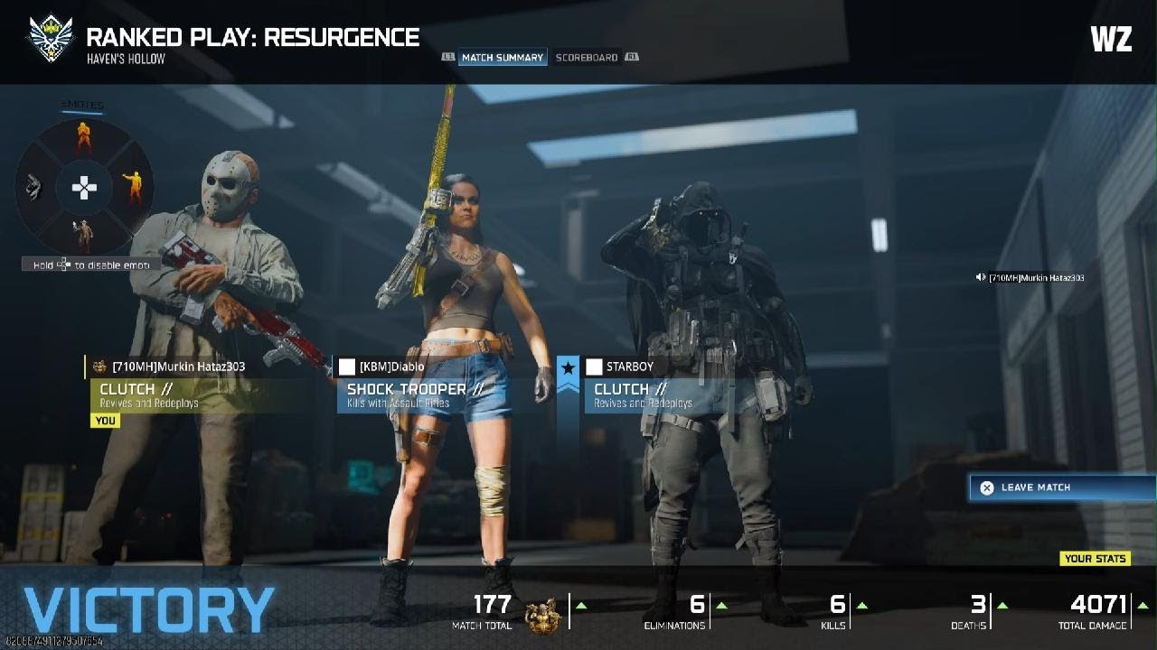Call of Duty Warzone Haven's Hollow Ranked victory 19 kills total playing with randoms