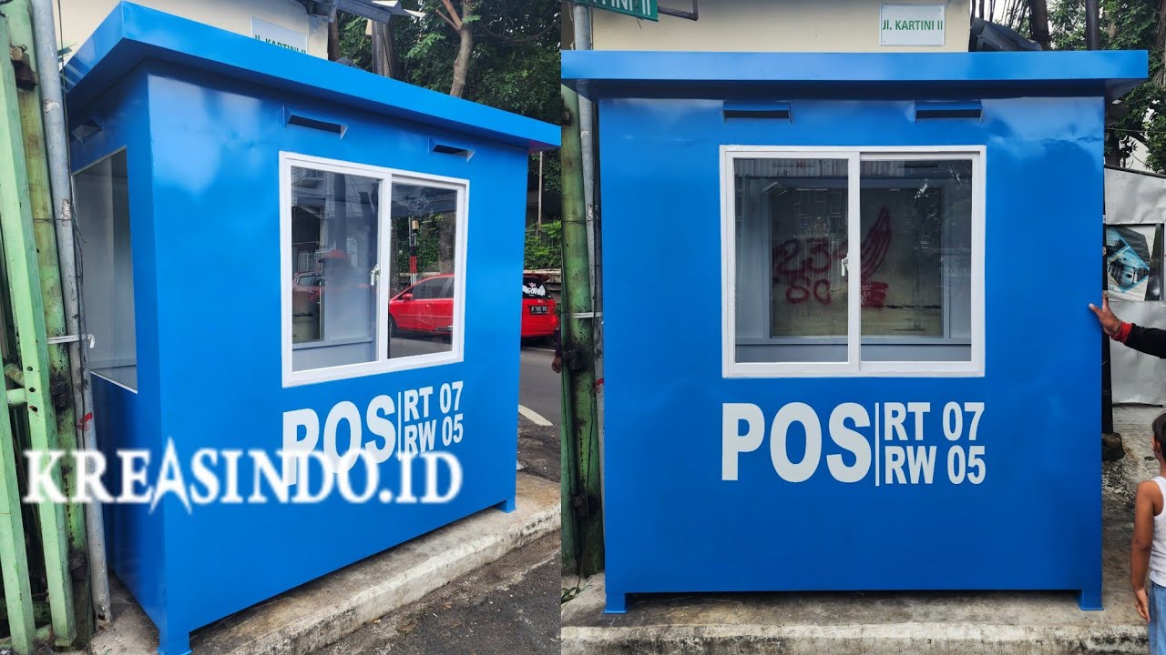 membuat pos satpam besi pesanan bpk boby di pasar baru jakarta pusat