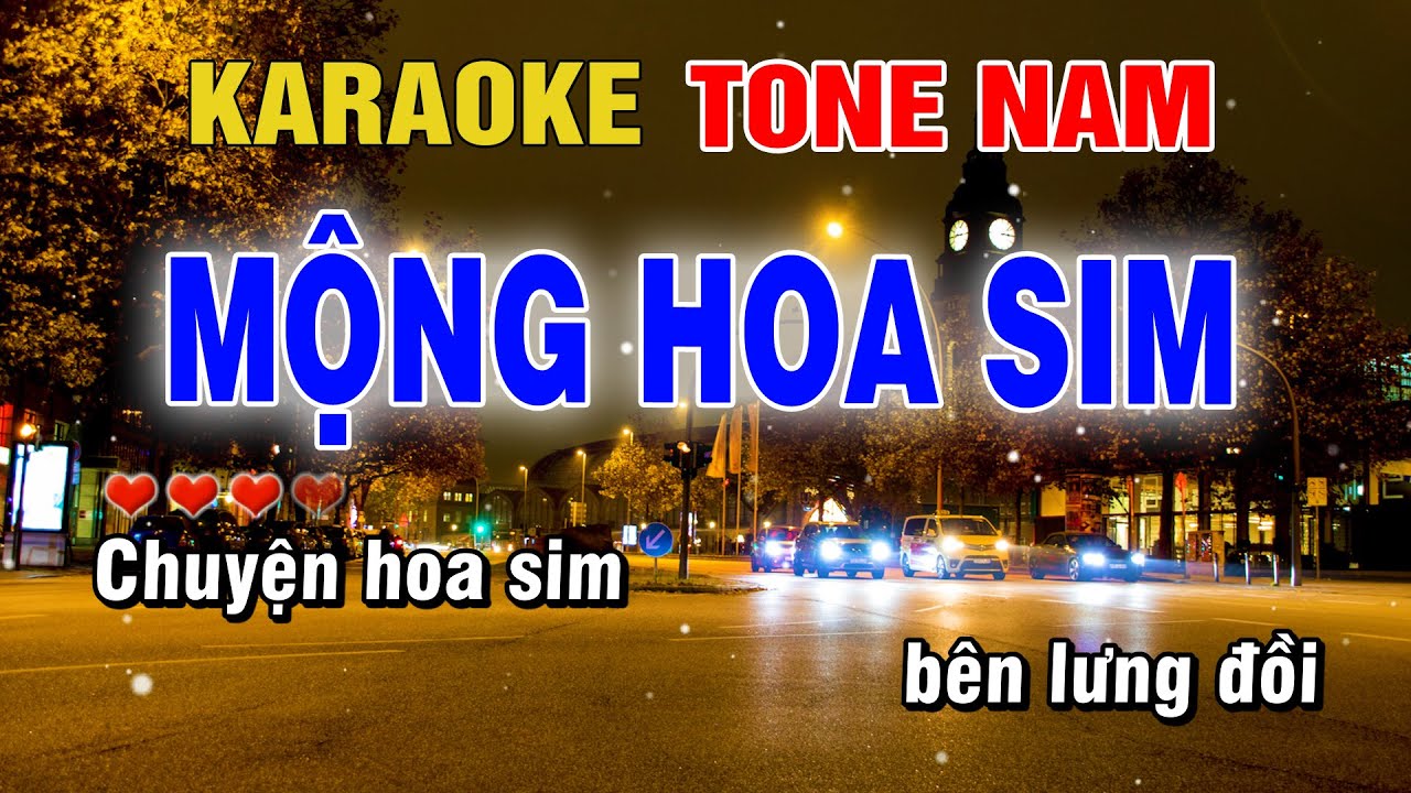 Mộng Hoa Sim Karaoke Tone Nam Beat Hay | Karaoke Chill
