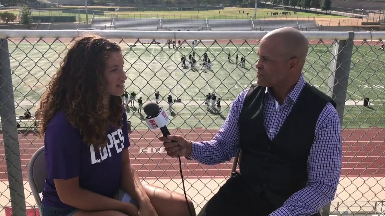 RAEANNE JONES INTERVIEW (PART 1) - CHINO HILLS KICKER/SOCCER PLAYER [LIVE HIGH SCHOOL FOOTBALL]