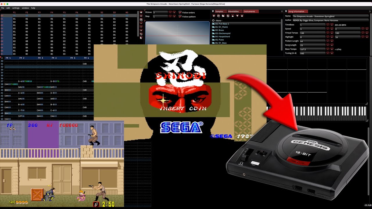 Shinobi Arcade - (BGM 1) - Mega Drive/Genesis Arrange (Furnace)