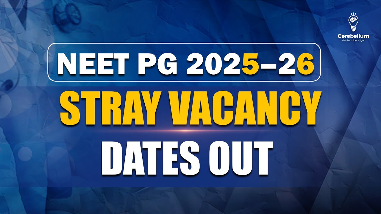 NEET PG Stray Vacancy Round 2026: Dates OUT! #neetpg #neetpgupdates