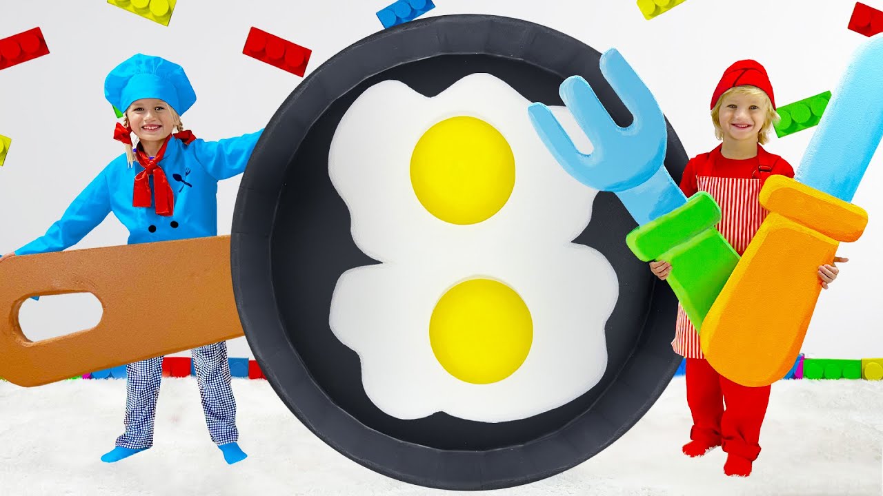 Restaurant with Giant Food Toys for kids