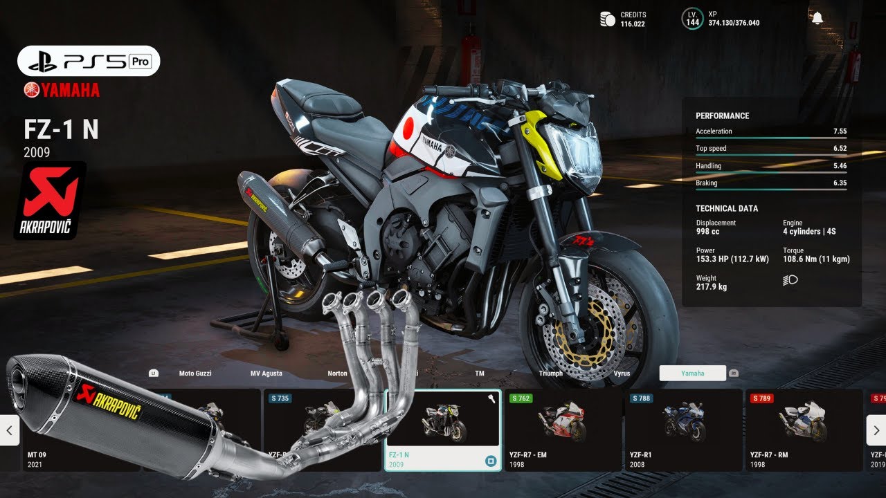 RIDE 5 | Customize Brutal Yamaha FZ1 Akrapovic POV Gameplay [4K PS5 Pro]