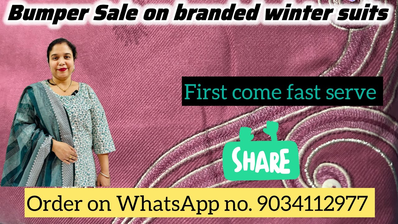 Bumper sale on branded winter suits @Narimam Clothes & Trends 9034112977
