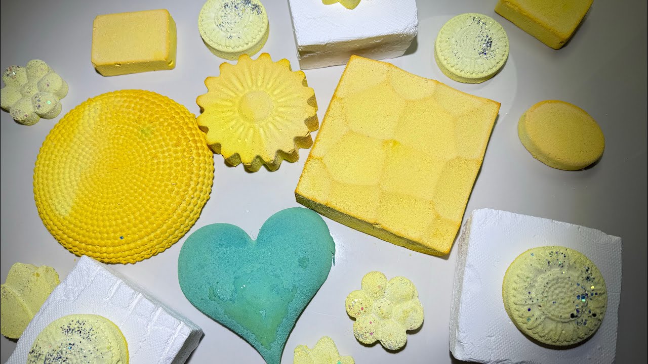 Extra large white chalk block丨Homemade chalk, warm yellow heart series丨ASMR