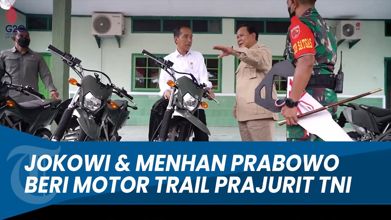 Presiden Jokowi dan Menhan Prabowo Beri Motor Trail untuk Prajurit TNI di Kodim 1503/Tual Maluku