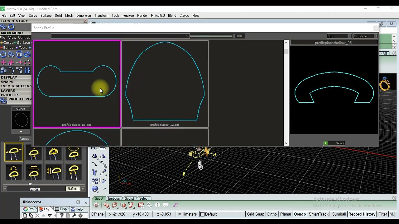 Matrix ring Design part 1