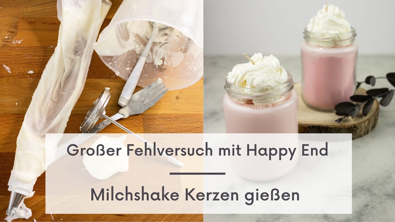 Gro&szlig;er Fehlversuch mit Happy End I Wax Frosting I Geschlagenes Wachs I Milchshake Kerze I Anleitung
