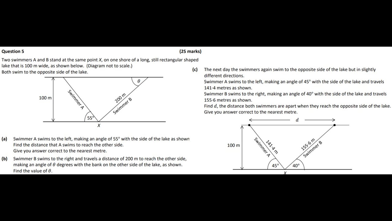 Q5 Solutions for Leaving Cert Ordinary Paper 2 2020