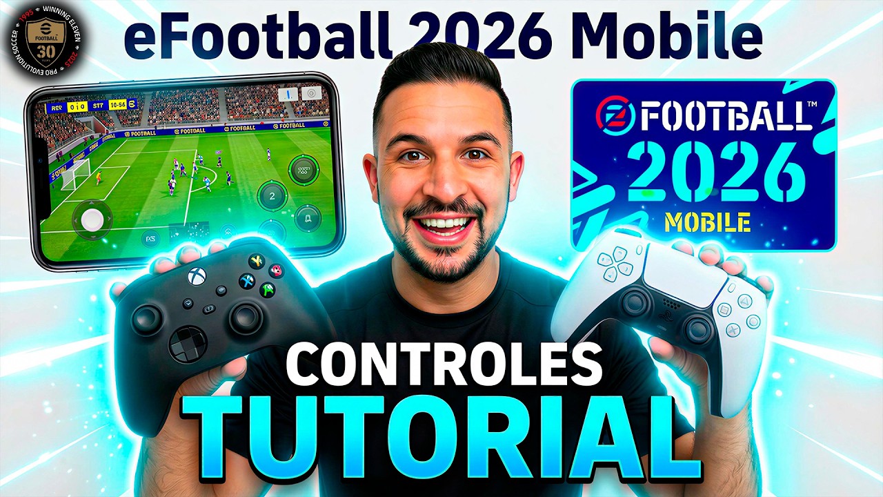 🚨 APRENDA TUDO! 🔥 GAMEPAD TUTORIAL, CHUTES+DRIBLES, SUPER CANCEL E MARCAÇÃO NO EFOOTBALL 2026 MOBILE
