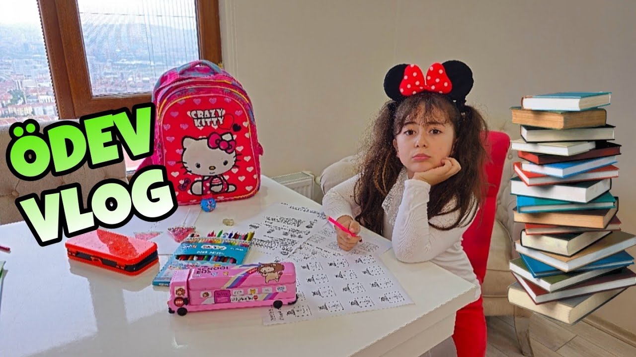ÖDEV VLOG - ESMA OKUL DÖNÜŞÜ NELER YAPTI İSİM OKUDUK ماما جابت بيبي - جنى مقداد | طيور الجنة