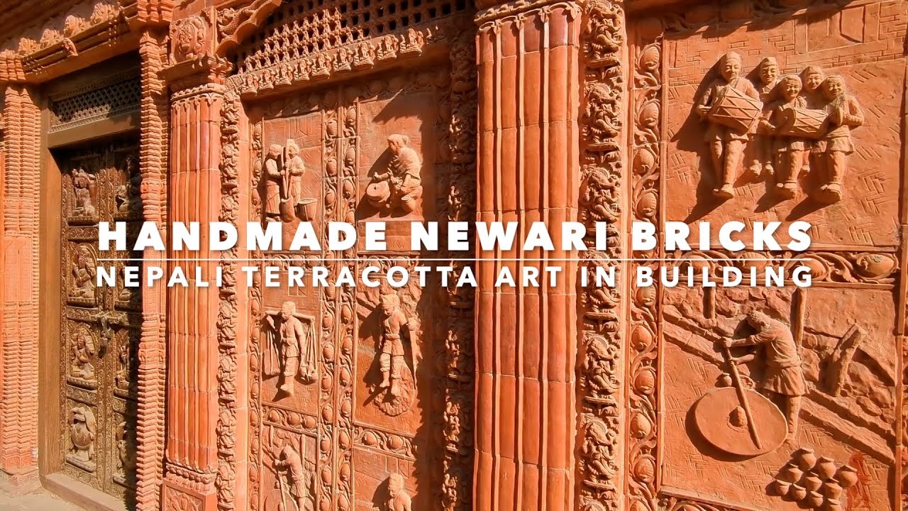 Beautiful handmade Nepali bricks & Terracotta art in buildings