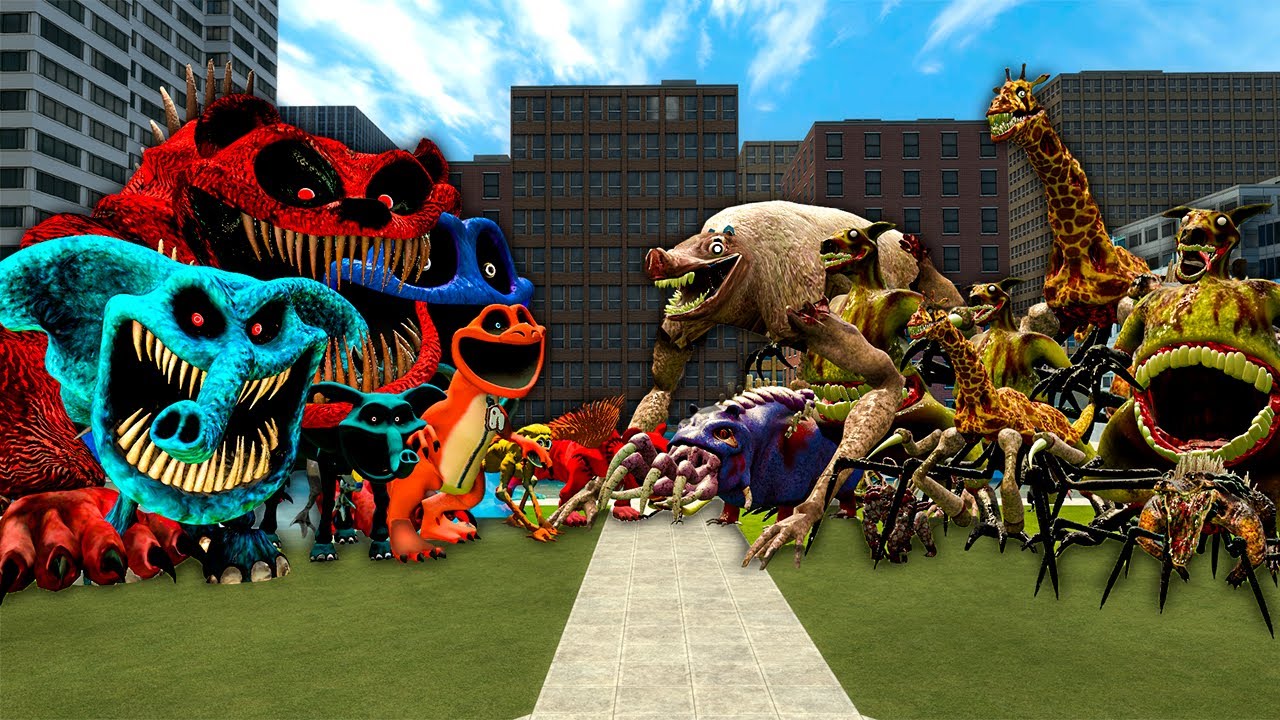NEW ALL ZOOCHOSIS MONSTERS VS ALL SMILING CRITTERS POPPY PLAYTIME CHAPTER 3-1 IN GARRY'S MOD!