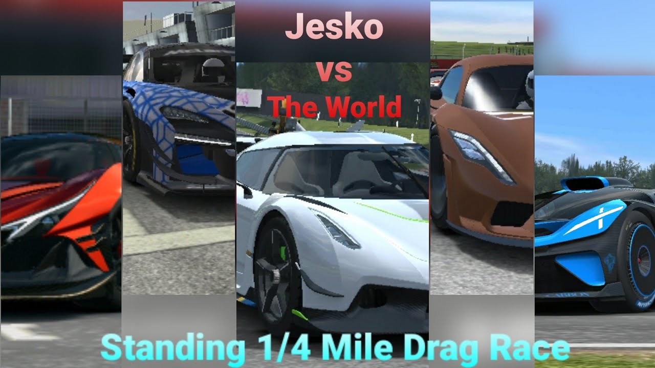 Koenigsegg Jesko vs The World 1/4 Mile Drag Race || Bugatti, Hennessey, Lamborghini, McLaren