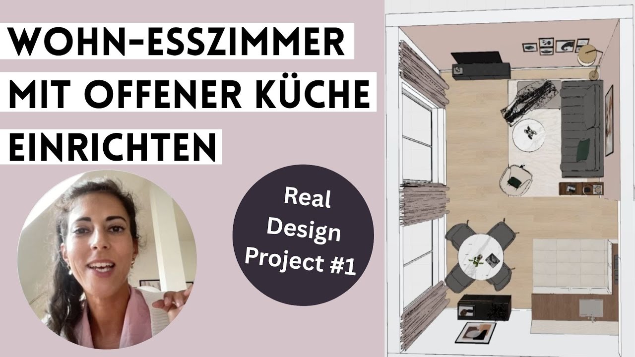 Offenes Wohn-Esszimmer mit viel Fensterfläche einrichten | Anna Bergner Interior Design