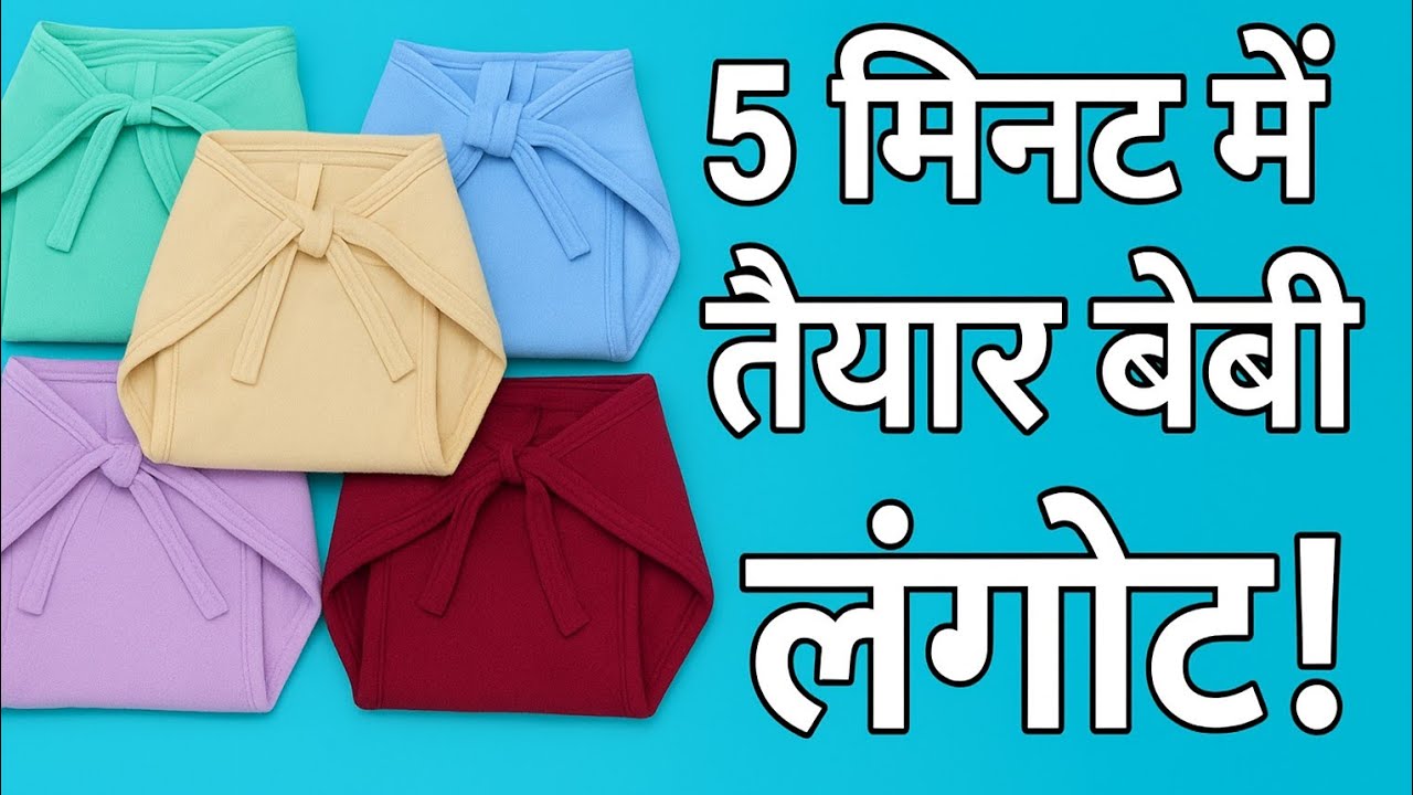 Baby Langot Cutting & Stitching | आसान तरीका | Newborn Cloth Diaper DIY