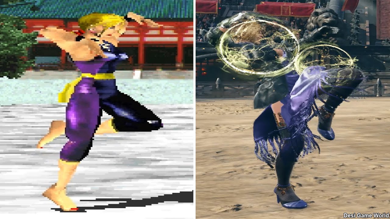 Tekken - Эволюция техники Power Charge Нины Уильямс 1994 - 2026