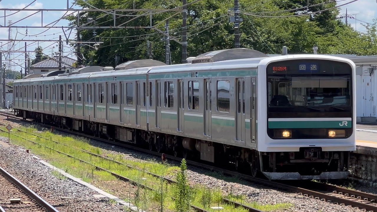 E501系番0台 水カツK753編成 回8125M KY(郡山総合車両センター)廃回 通過 in宝積寺駅 #e501 #e501系 #宇都宮線 #jr東日本 #宝積寺駅 #通過 #回送列車 