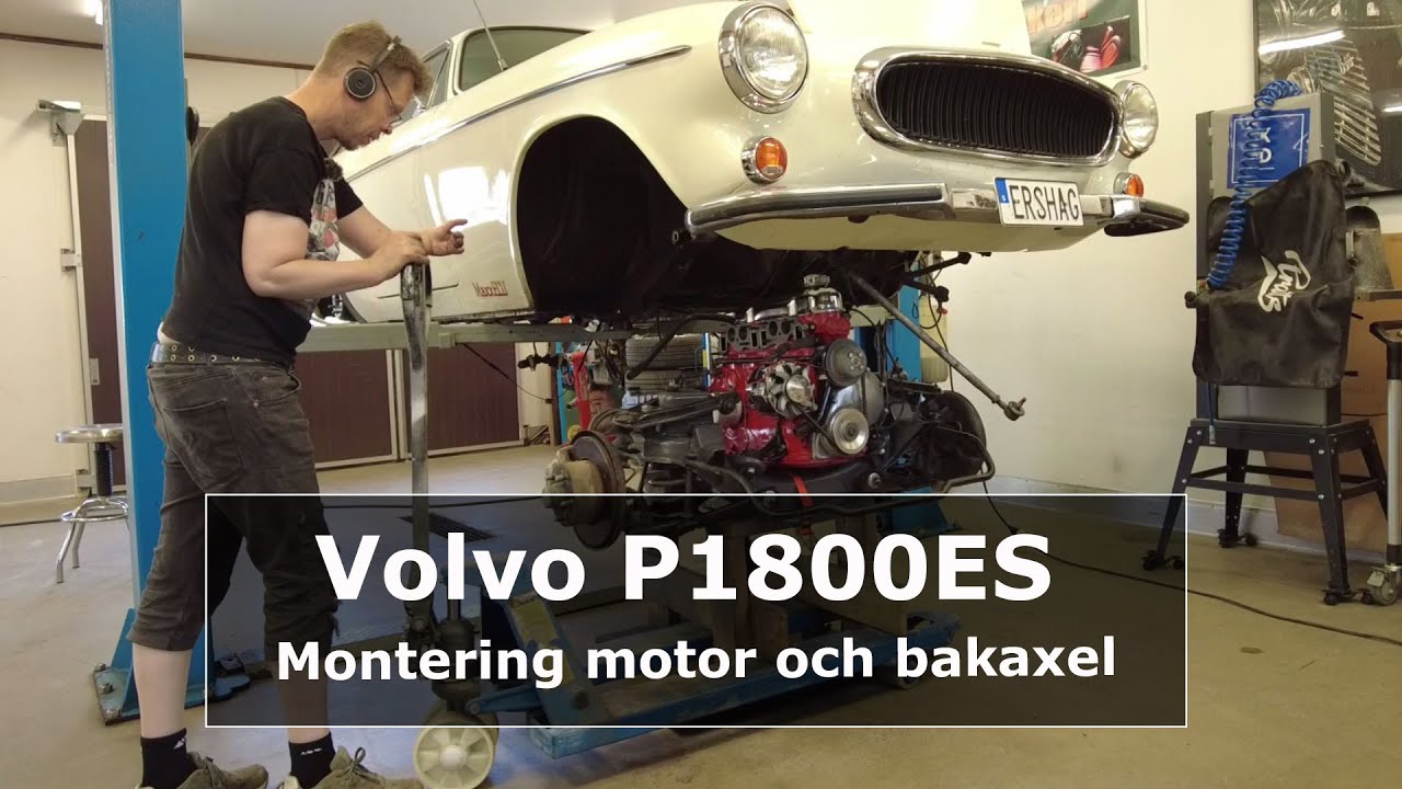 VolvoP1800 Montage motor och bakaxel