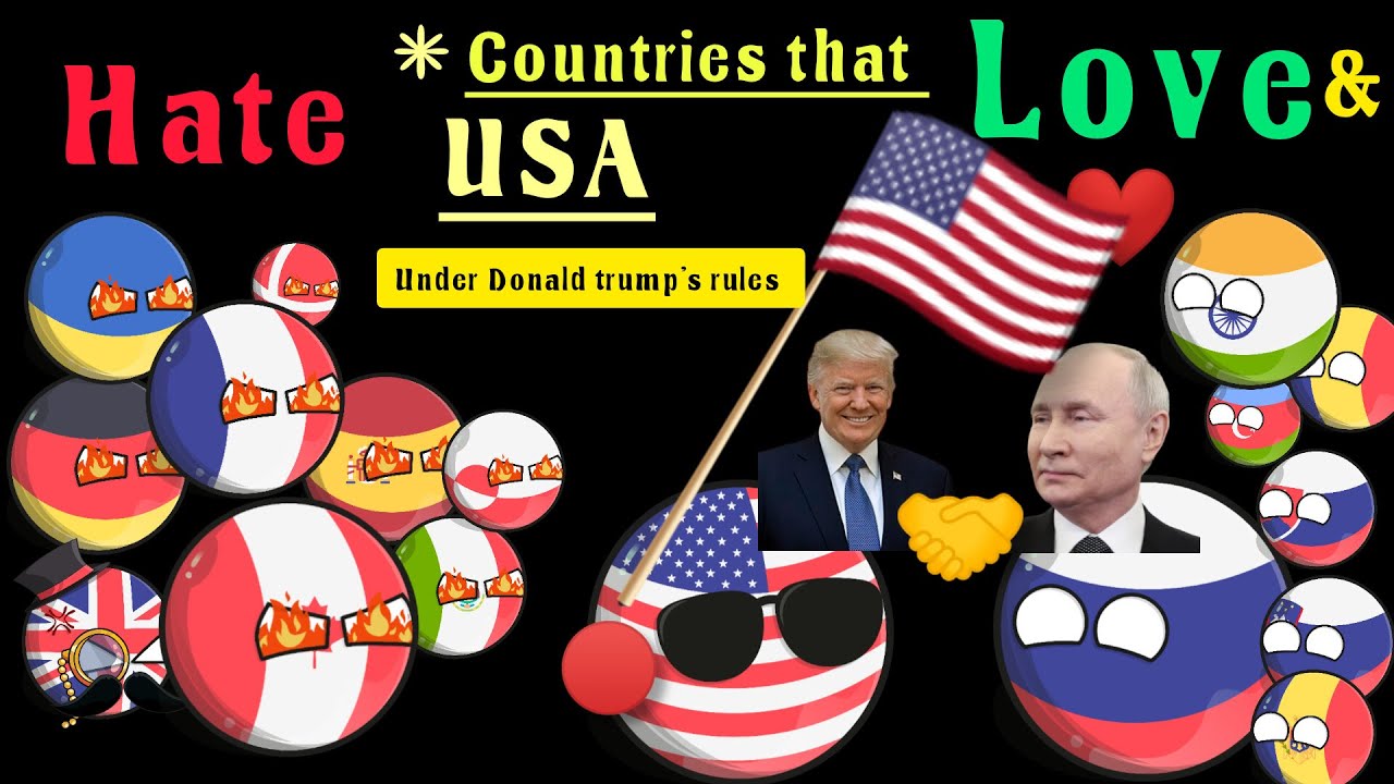 Countries that love and hate USA New Data under Donald Trump's rules #trump #putin #usa #france