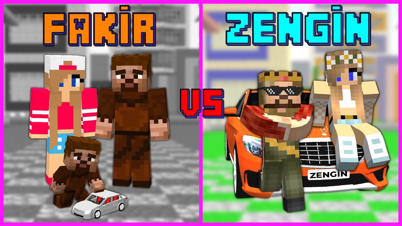 FAKİR AİLE VS ZENGİN AİLE HAYATI! 😱 - Minecraft