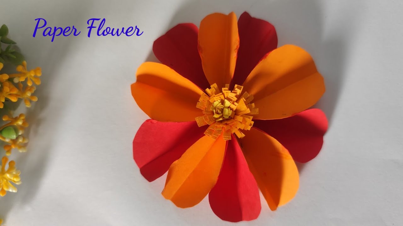 Easy Beautiful Paper Flower Making 🌸 | Paper Flower Craft Tutorial | DIY Paper Flower