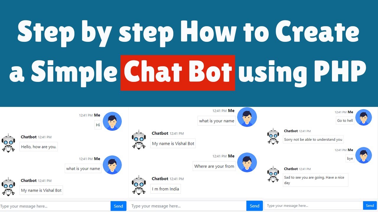 Step by step how to create a simple chatbot using PHP | With Source Code