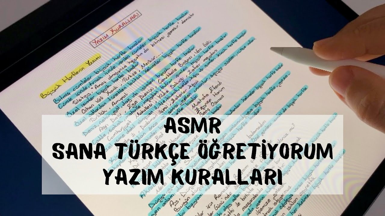 ASMR iPad | Sana Türkçe Öğretiyorum | Yazım Kuralları | YKS | KPSS | Türkçe ASMR