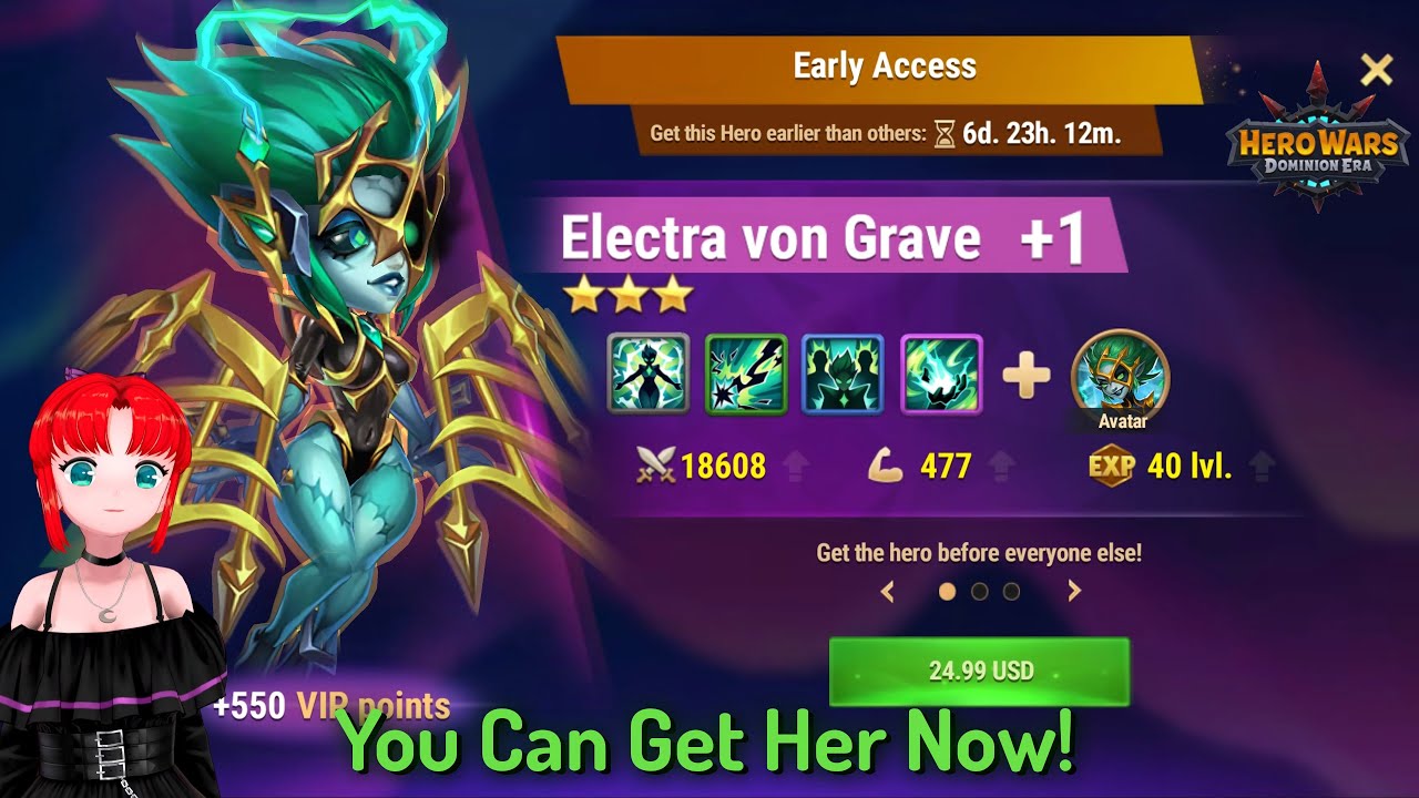 Electra Von Grave Early Access Now Available &mdash; Hero Wars: Dominion Era