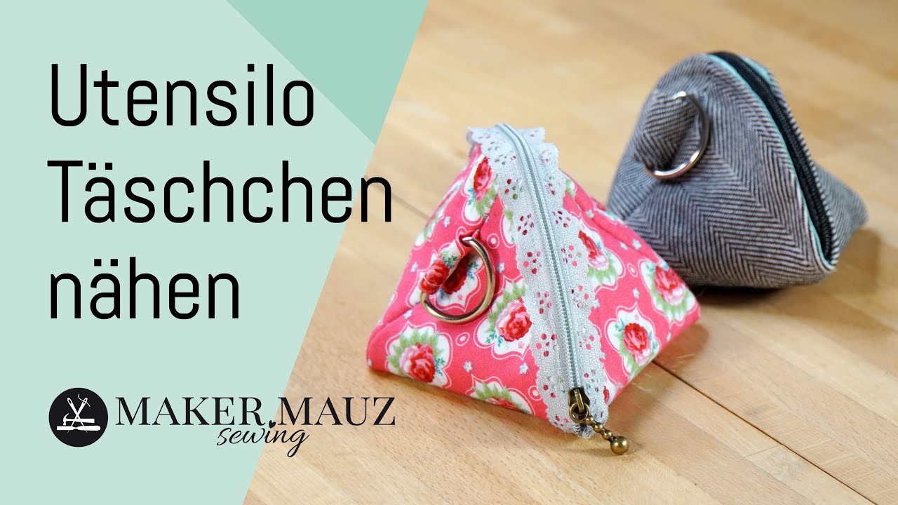 Utensilo Täschchen Nähen - Gratis Schnittmuster und Nähanleitung