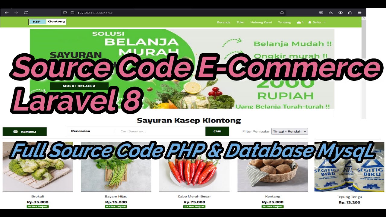 Website E-Commerce Laravel | Source Code Website Toko Online Laravel | Source Code PHP E-Commerce