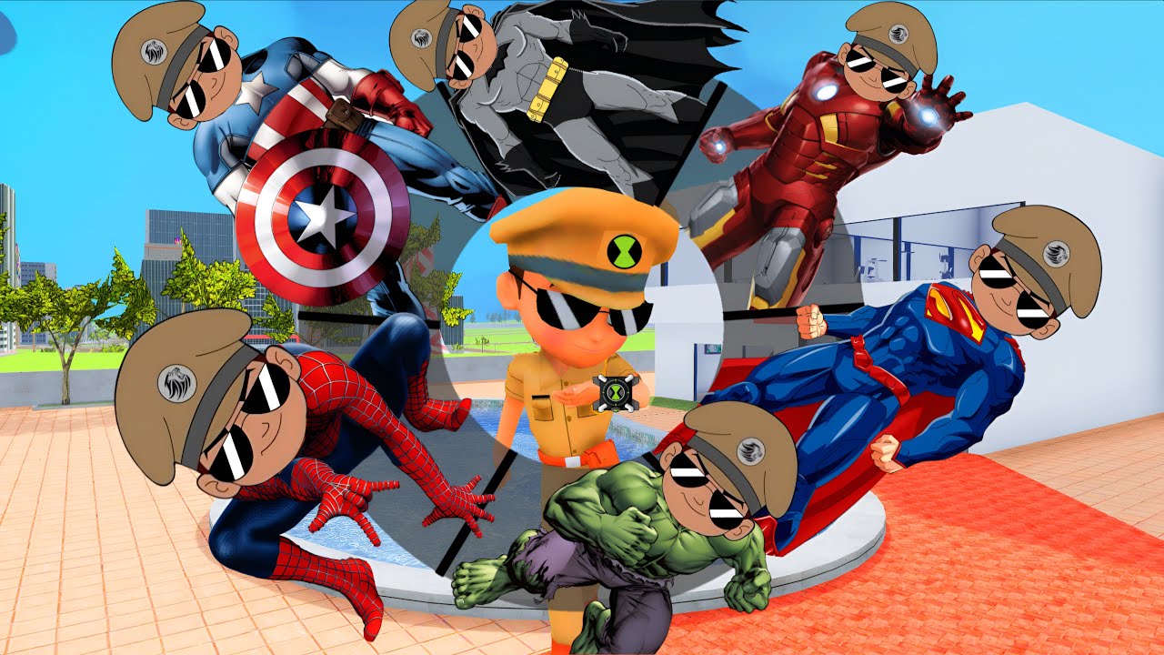 Little Singham Saved All His Friends With The Power Of Superhero In Indian Bike Driving 3D #2