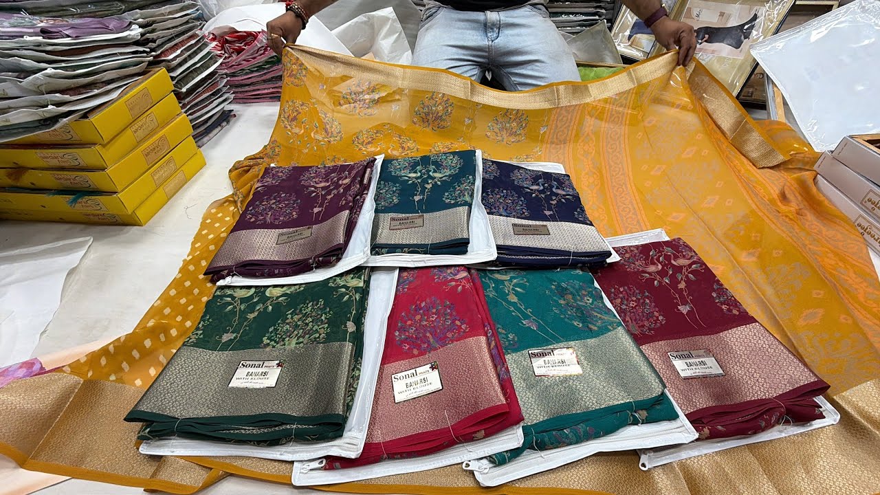 chickpet Bangalore wholesale Boutique Sarees||Single saree courier available