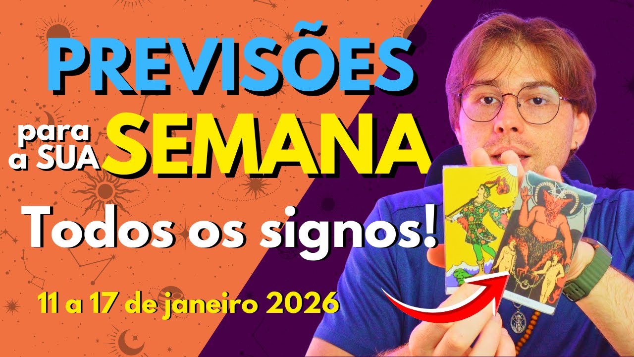 PREVISÃO SEMANAL (para todos os Signos) 11 a 17 de Janeiro 2026 | Vitor Grasel Cartomante & Tarólogo