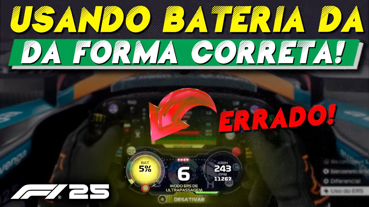 F1 25 - Como usar a BATERIA corretamente!  Sempre tenha ERS desta forma!