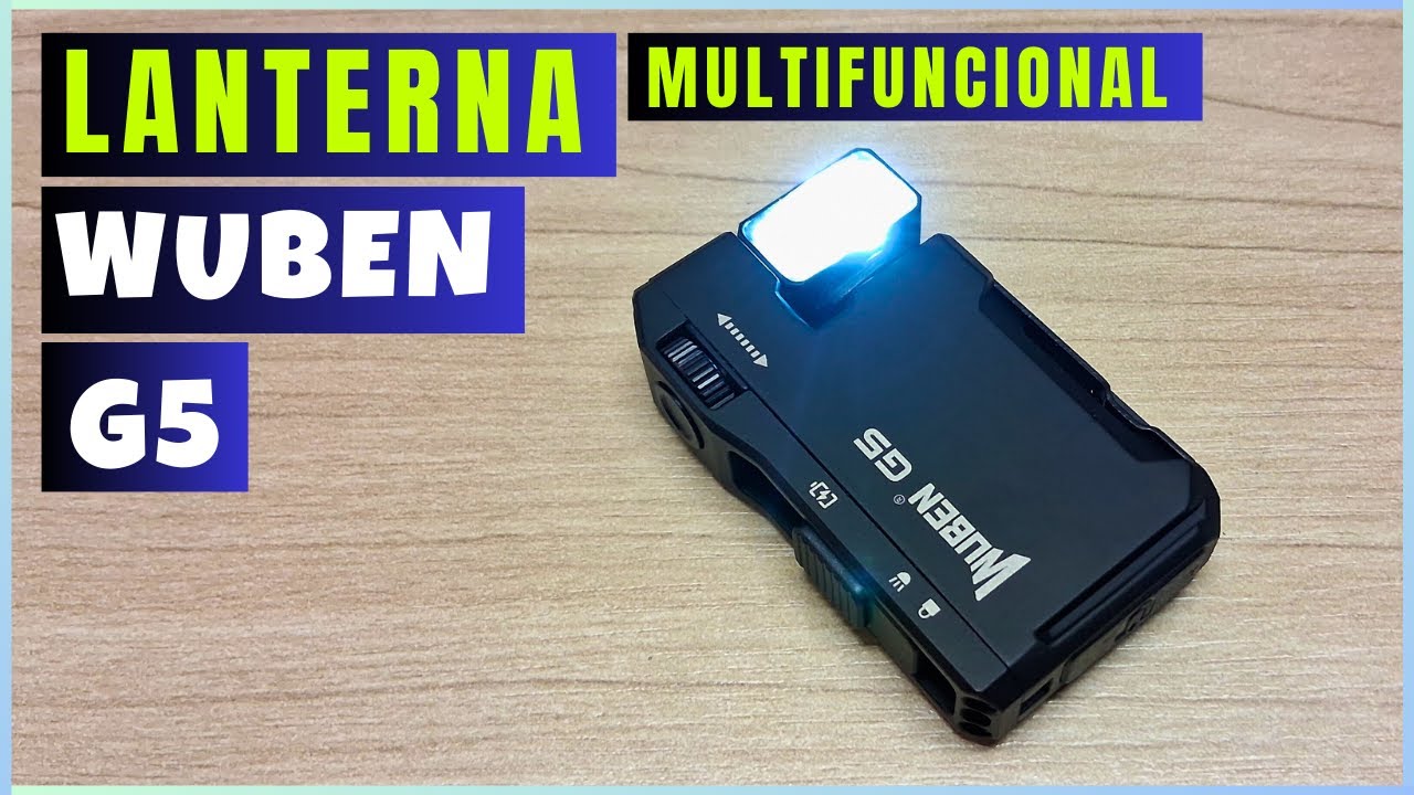 Lanterna EDC Multifuncional Wuben G5 / 400 Lumens / Como Acessar Todas as funções do Led RGB Incluso