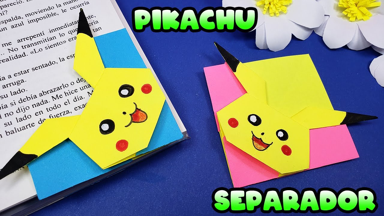 Separador de Pikachu Origami | Separadores de Libro | Book separator