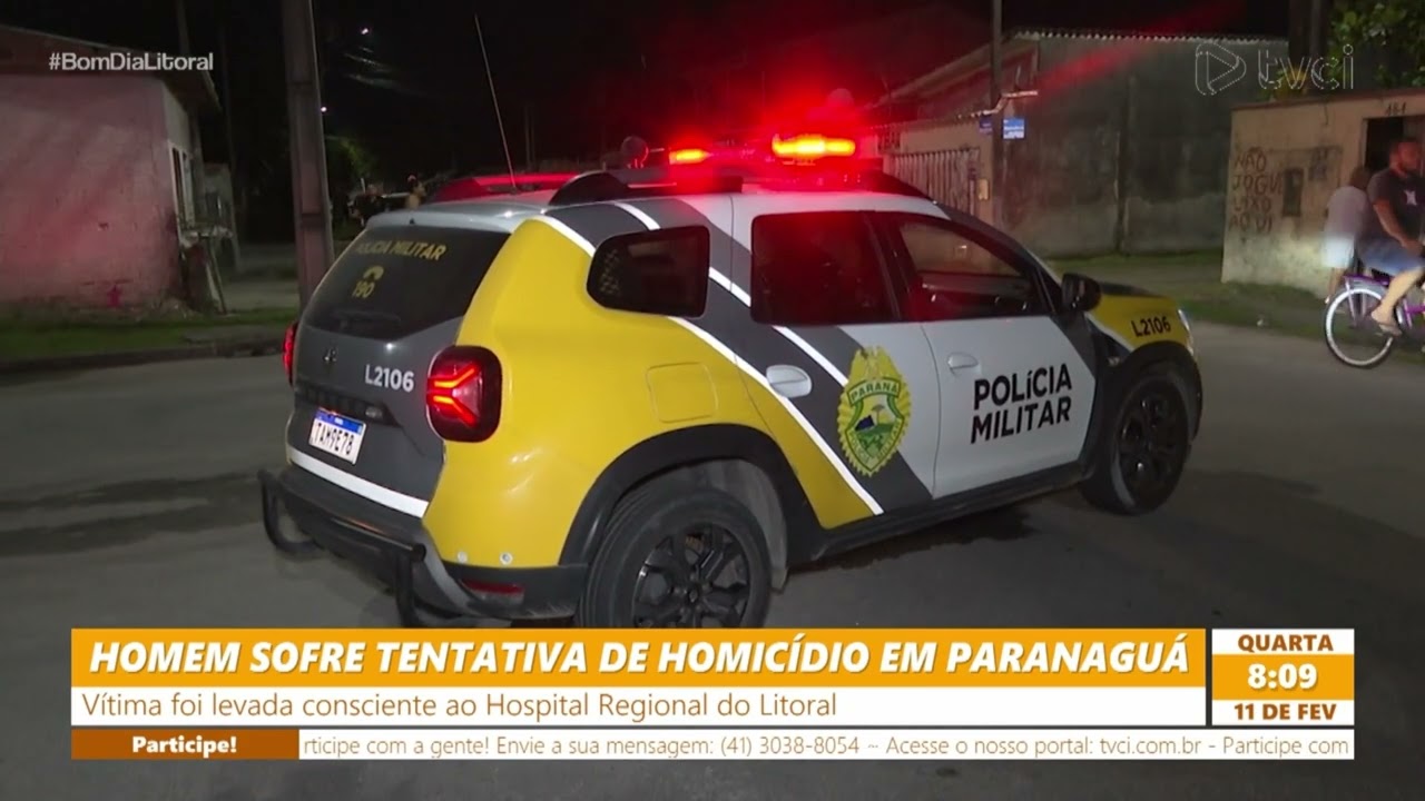 HOMEM SOFRE TENTATIVA DE HOMICÍDIO EM PARANAGUÁ