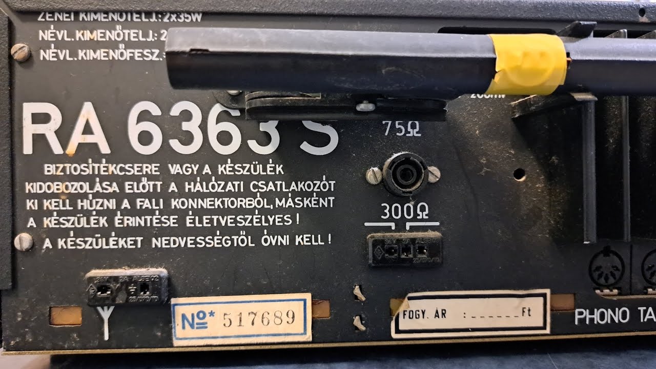 Videoton Hi-Fi electronics RA 6363s