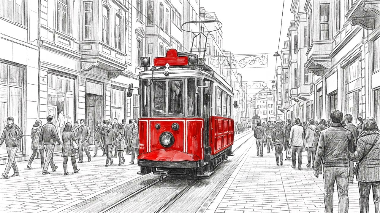 Timeless Istanbul Sketches: 4K Frame TV Art & Meditative Ambient Music