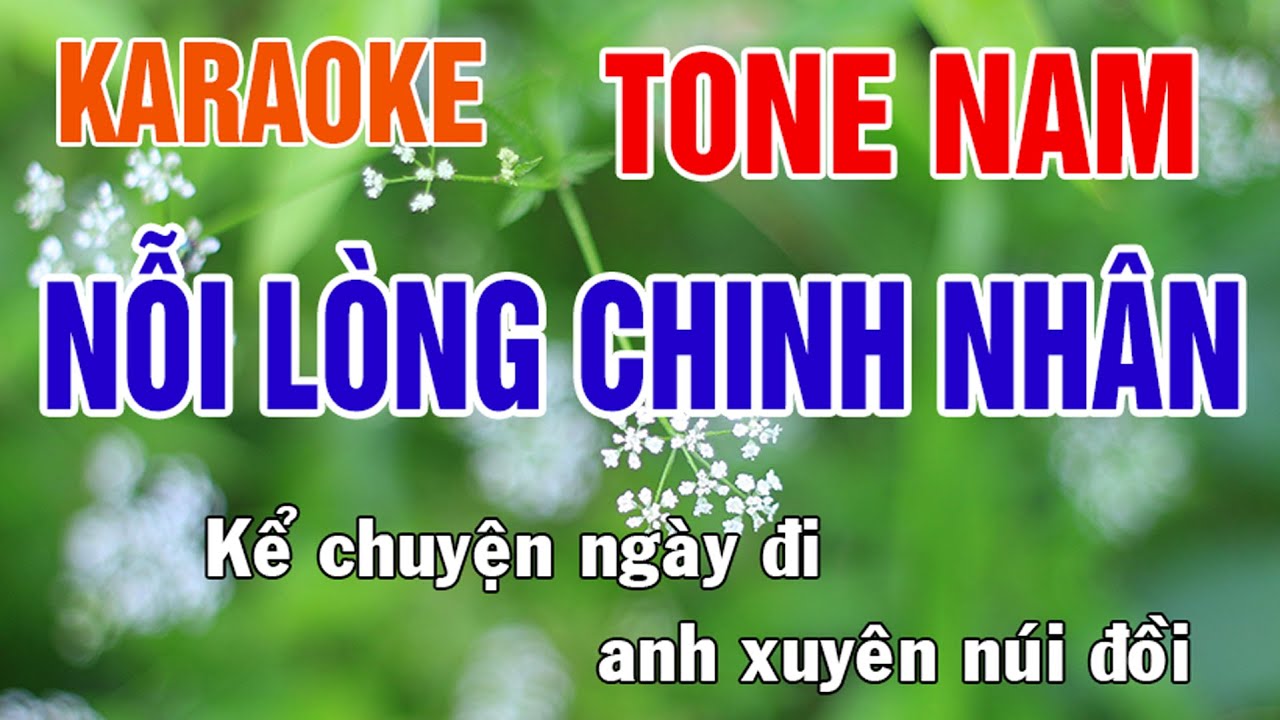 Nỗi Lòng Chinh Nhân Karaoke Tone Nam Nhạc Sống - Phối Mới Dễ Hát - Nhật Nguyễn