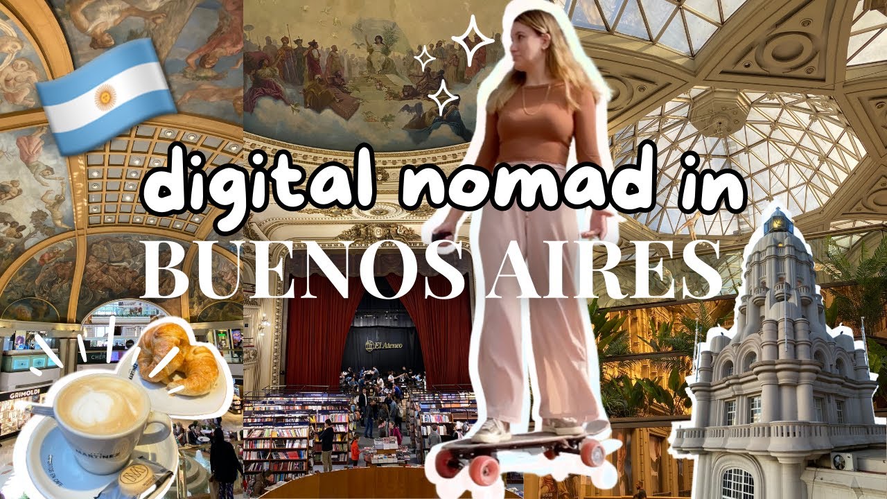 buenos aires vlog 🇦🇷 the BEST rooftop, boosted board, el ateneo & galerias pacifico [4k 2023]