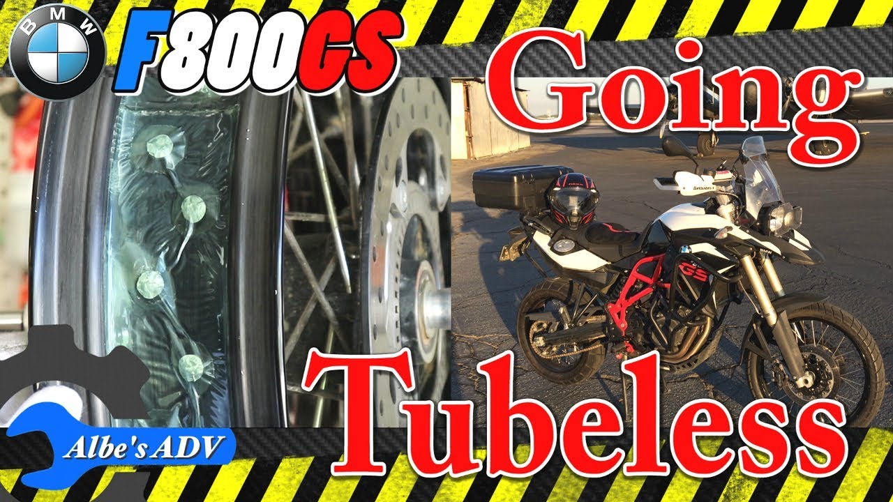 The BMW F800GS is going tubeless with an OutEx tubeless spoked wheels kit
