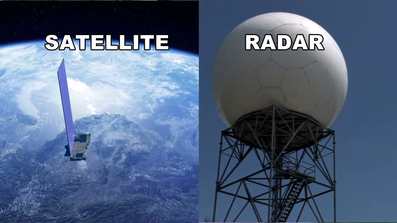 What is the difference between a weather radar and weather satellite?