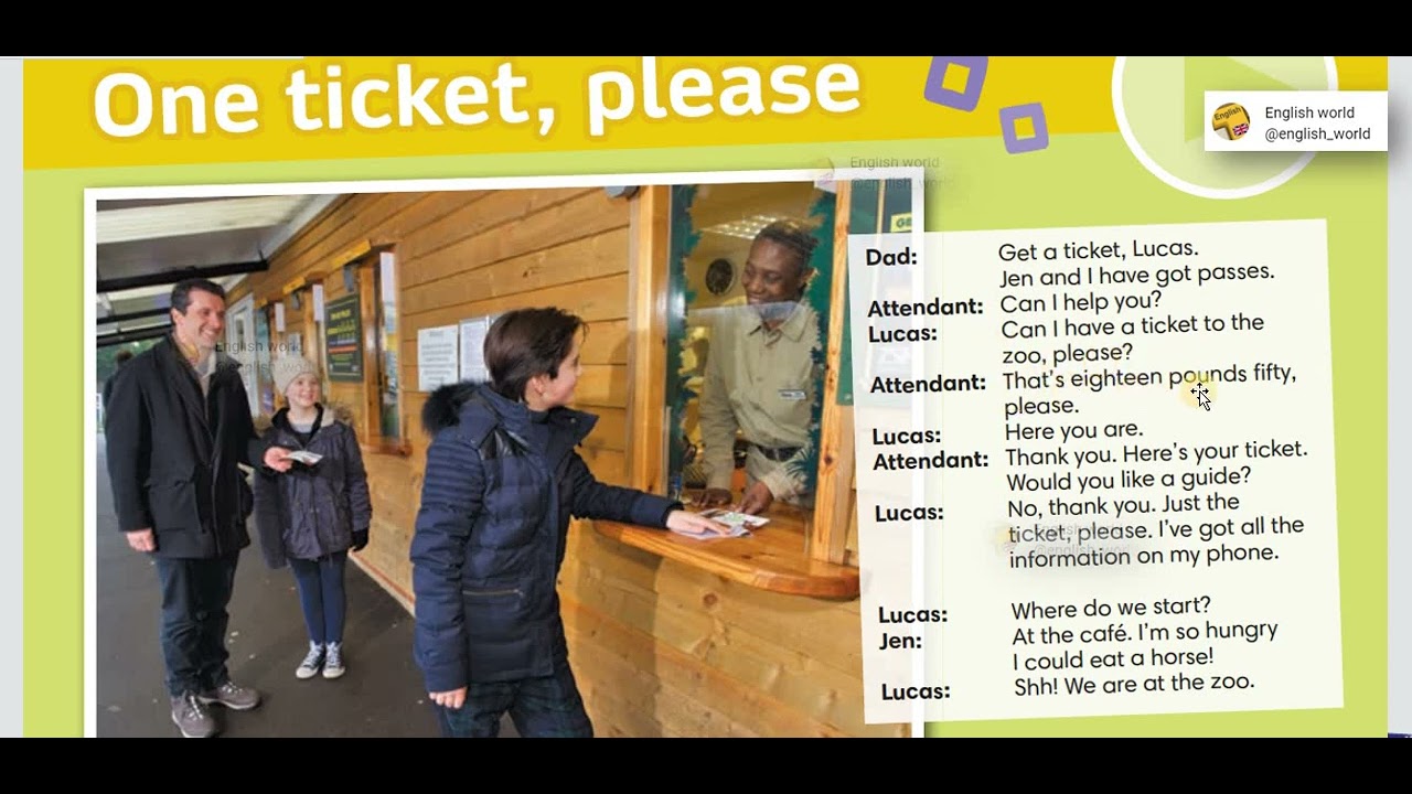 Go getter 1. Audio. One ticket, please  p.88 SB